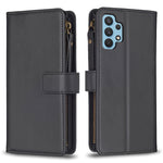 Custodia per telefono a conchiglia in pelle con portafoglio con cerniera a 9 slot per schede, For Samsung Galaxy A32 4G, For Samsung Galaxy A72, For Samsung Galaxy A52, For Samsung Galaxy A53