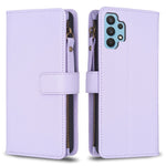 Custodia per telefono a conchiglia in pelle con portafoglio con cerniera a 9 slot per schede, For Samsung Galaxy A32 4G, For Samsung Galaxy A72, For Samsung Galaxy A52, For Samsung Galaxy A53