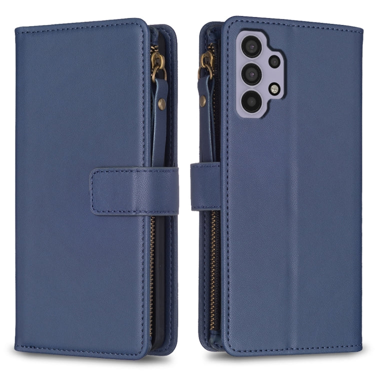 Custodia per telefono a conchiglia in pelle con portafoglio con cerniera a 9 slot per schede, For Samsung Galaxy A32 5G, For Samsung Galaxy S21 5G, For Samsung Galaxy S21+ 5G, For Samsung Galaxy S21 Ultra 5G