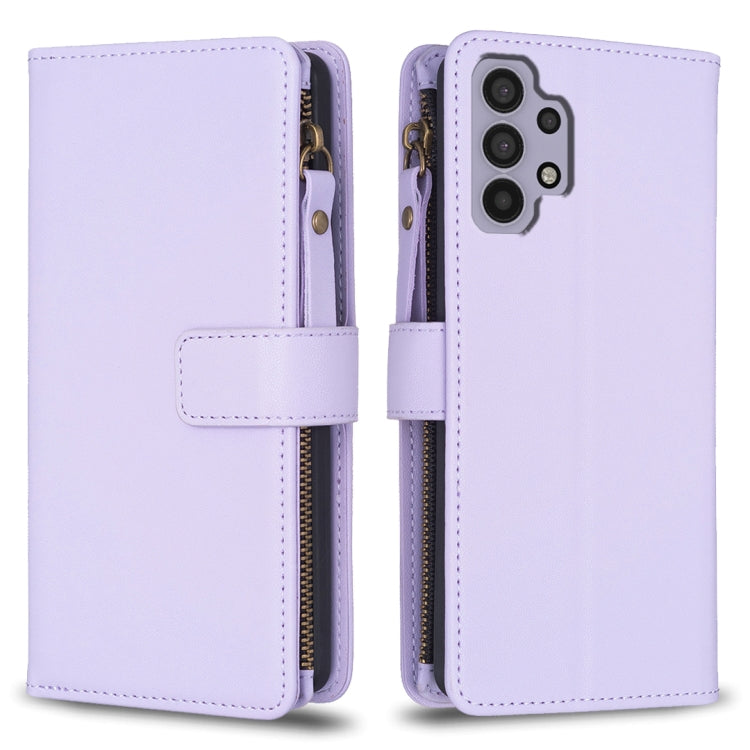 Custodia per telefono a conchiglia in pelle con portafoglio con cerniera a 9 slot per schede, For Samsung Galaxy A32 5G, For Samsung Galaxy S21 5G, For Samsung Galaxy S21+ 5G, For Samsung Galaxy S21 Ultra 5G