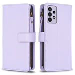Custodia per telefono a conchiglia in pelle con portafoglio con cerniera a 9 slot per schede, For Samsung Galaxy A73 5G, For Samsung Galaxy A33, For Samsung Galaxy A13, For Samsung Galaxy S22 Ultra 5G