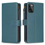 Custodia per telefono a conchiglia in pelle con portafoglio con cerniera a 9 slot per schede, For Samsung Galaxy S22+ 5G, For Samsung Galaxy S22 5G, For Samsung Galaxy A03s, For Samsung Galaxy A41