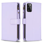Custodia per telefono a conchiglia in pelle con portafoglio con cerniera a 9 slot per schede, For Samsung Galaxy S22+ 5G, For Samsung Galaxy S22 5G, For Samsung Galaxy A03s, For Samsung Galaxy A41