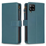 Custodia per telefono a conchiglia in pelle con portafoglio con cerniera a 9 slot per schede, For Samsung Galaxy A12, For Samsung Galaxy A42 5G, For Samsung Galaxy A31, For Samsung Galaxy S20 Ultra