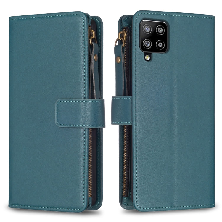 Custodia per telefono a conchiglia in pelle con portafoglio con cerniera a 9 slot per schede, For Samsung Galaxy A12, For Samsung Galaxy A42 5G, For Samsung Galaxy A31, For Samsung Galaxy S20 Ultra