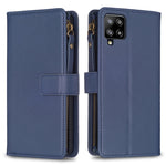 Custodia per telefono a conchiglia in pelle con portafoglio con cerniera a 9 slot per schede, For Samsung Galaxy A12, For Samsung Galaxy A42 5G, For Samsung Galaxy A31, For Samsung Galaxy S20 Ultra