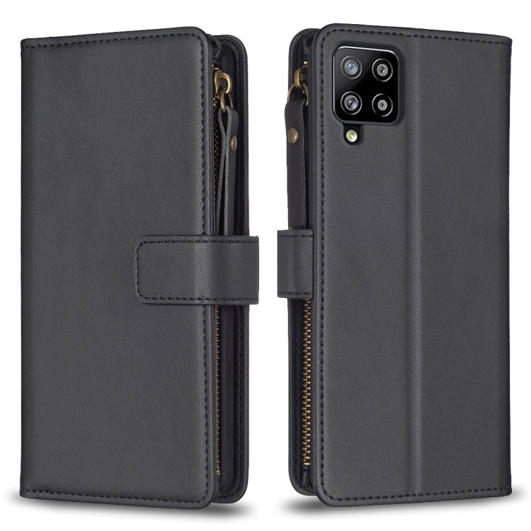 Custodia per telefono a conchiglia in pelle con portafoglio con cerniera a 9 slot per schede, For Samsung Galaxy A12, For Samsung Galaxy A42 5G, For Samsung Galaxy A31, For Samsung Galaxy S20 Ultra
