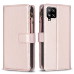 Custodia per telefono a conchiglia in pelle con portafoglio con cerniera a 9 slot per schede, For Samsung Galaxy A12, For Samsung Galaxy A42 5G, For Samsung Galaxy A31, For Samsung Galaxy S20 Ultra