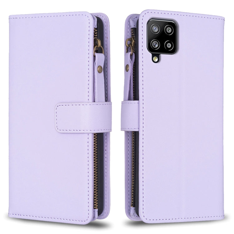 Custodia per telefono a conchiglia in pelle con portafoglio con cerniera a 9 slot per schede, For Samsung Galaxy A12, For Samsung Galaxy A42 5G, For Samsung Galaxy A31, For Samsung Galaxy S20 Ultra