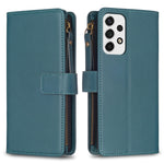 Custodia per telefono a conchiglia in pelle con portafoglio con cerniera a 9 slot per schede, For Samsung Galaxy A32 4G, For Samsung Galaxy A72, For Samsung Galaxy A52, For Samsung Galaxy A53