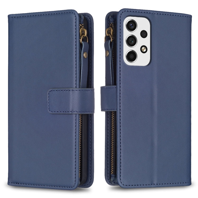 Custodia per telefono a conchiglia in pelle con portafoglio con cerniera a 9 slot per schede, For Samsung Galaxy A32 4G, For Samsung Galaxy A72, For Samsung Galaxy A52, For Samsung Galaxy A53