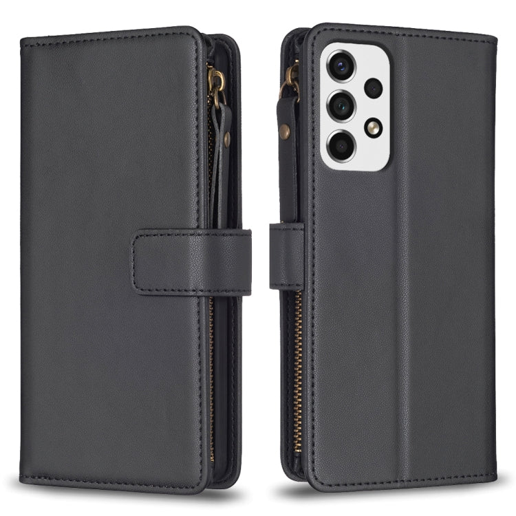 Custodia per telefono a conchiglia in pelle con portafoglio con cerniera a 9 slot per schede, For Samsung Galaxy A32 4G, For Samsung Galaxy A72, For Samsung Galaxy A52, For Samsung Galaxy A53