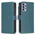Custodia per telefono a conchiglia in pelle con portafoglio con cerniera a 9 slot per schede, For Samsung Galaxy A32 4G, For Samsung Galaxy A72, For Samsung Galaxy A52, For Samsung Galaxy A53