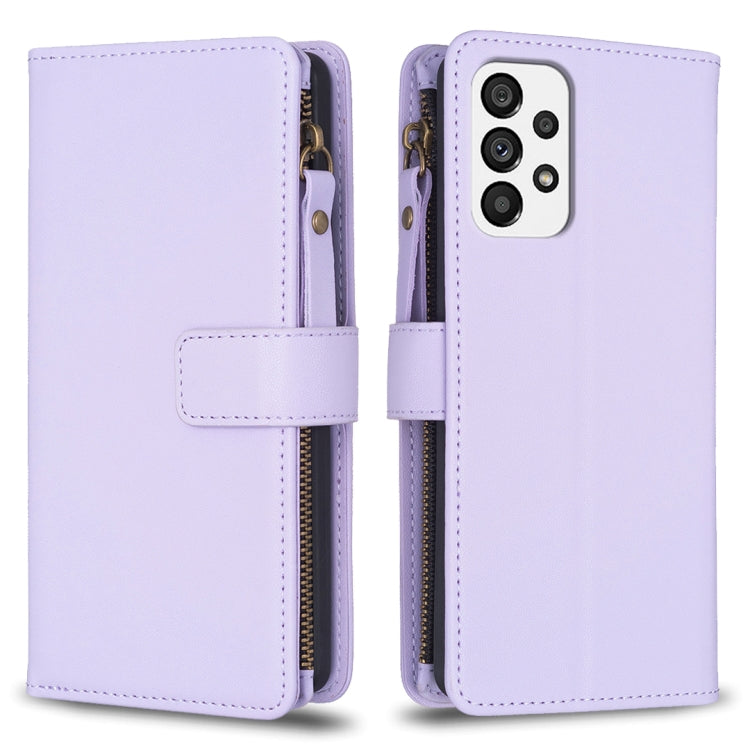 Custodia per telefono a conchiglia in pelle con portafoglio con cerniera a 9 slot per schede, For Samsung Galaxy A73 5G, For Samsung Galaxy A33, For Samsung Galaxy A13, For Samsung Galaxy S22 Ultra 5G