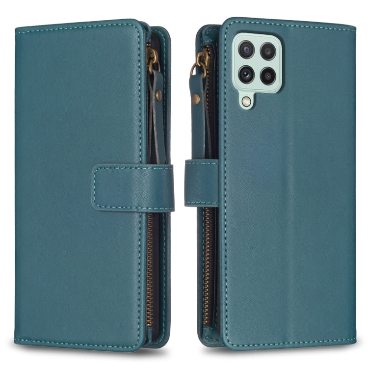 Custodia per telefono a conchiglia in pelle con portafoglio con cerniera a 9 slot per schede, For Samsung Galaxy A22 4G, For Samsung Galaxy A22 5G, For Samsung Galaxy S21 FE 5G, For Samsung Galaxy A23 4G
