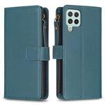 Custodia per telefono a conchiglia in pelle con portafoglio con cerniera a 9 slot per schede, For Samsung Galaxy A22 4G, For Samsung Galaxy A22 5G, For Samsung Galaxy S21 FE 5G, For Samsung Galaxy A23 4G