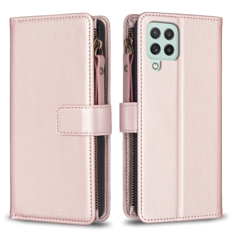 Custodia per telefono a conchiglia in pelle con portafoglio con cerniera a 9 slot per schede, For Samsung Galaxy A22 4G, For Samsung Galaxy A22 5G, For Samsung Galaxy S21 FE 5G, For Samsung Galaxy A23 4G