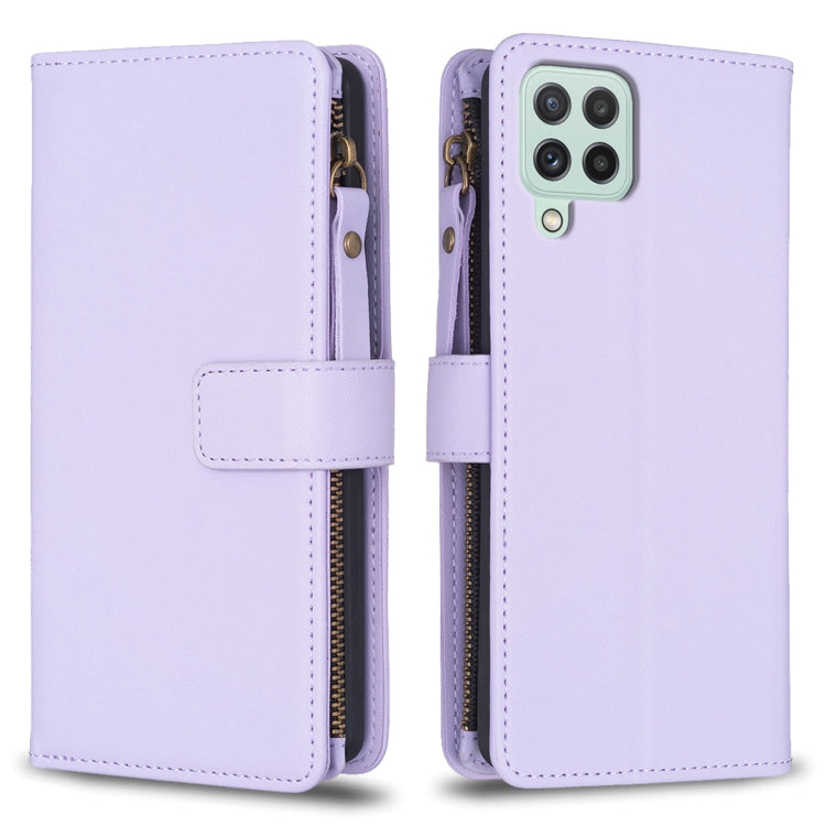 Custodia per telefono a conchiglia in pelle con portafoglio con cerniera a 9 slot per schede, For Samsung Galaxy A22 4G, For Samsung Galaxy A22 5G, For Samsung Galaxy S21 FE 5G, For Samsung Galaxy A23 4G