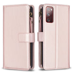 Custodia per telefono a conchiglia in pelle con portafoglio con cerniera a 9 slot per schede, For Samsung Galaxy A54 5G, For Samsung Galaxy S23 Ultra 5G, For Samsung Galaxy S23 5G, For Samsung Galaxy S20 FE