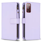 Custodia per telefono a conchiglia in pelle con portafoglio con cerniera a 9 slot per schede, For Samsung Galaxy A54 5G, For Samsung Galaxy S23 Ultra 5G, For Samsung Galaxy S23 5G, For Samsung Galaxy S20 FE