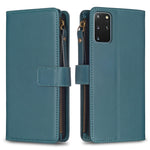 Custodia per telefono a conchiglia in pelle con portafoglio con cerniera a 9 slot per schede, For Samsung Galaxy S20, For Samsung Galaxy S20+, For Samsung Galaxy A71 4G, For Samsung Galaxy A51 4G