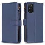 Custodia per telefono a conchiglia in pelle con portafoglio con cerniera a 9 slot per schede, For Samsung Galaxy S20, For Samsung Galaxy S20+, For Samsung Galaxy A71 4G, For Samsung Galaxy A51 4G