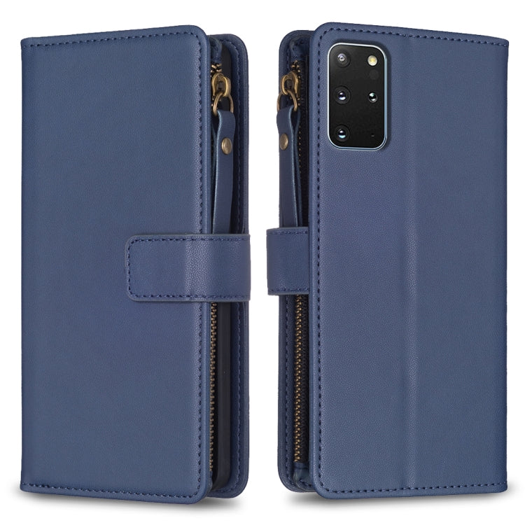 Custodia per telefono a conchiglia in pelle con portafoglio con cerniera a 9 slot per schede, For Samsung Galaxy S20, For Samsung Galaxy S20+, For Samsung Galaxy A71 4G, For Samsung Galaxy A51 4G