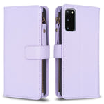 Custodia per telefono a conchiglia in pelle con portafoglio con cerniera a 9 slot per schede, For Samsung Galaxy S20, For Samsung Galaxy S20+, For Samsung Galaxy A71 4G, For Samsung Galaxy A51 4G