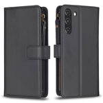 Custodia per telefono a conchiglia in pelle con portafoglio con cerniera a 9 slot per schede, For Samsung Galaxy A22 4G, For Samsung Galaxy A22 5G, For Samsung Galaxy S21 FE 5G, For Samsung Galaxy A23 4G