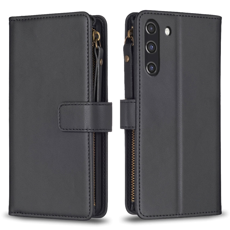 Custodia per telefono a conchiglia in pelle con portafoglio con cerniera a 9 slot per schede, For Samsung Galaxy A22 4G, For Samsung Galaxy A22 5G, For Samsung Galaxy S21 FE 5G, For Samsung Galaxy A23 4G