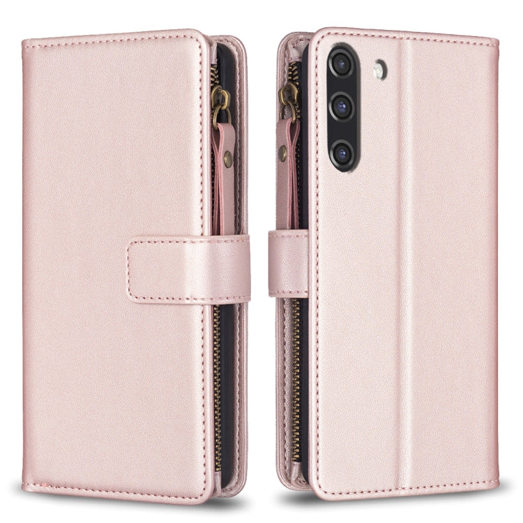 Custodia per telefono a conchiglia in pelle con portafoglio con cerniera a 9 slot per schede, For Samsung Galaxy A22 4G, For Samsung Galaxy A22 5G, For Samsung Galaxy S21 FE 5G, For Samsung Galaxy A23 4G