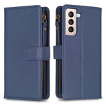 Custodia per telefono a conchiglia in pelle con portafoglio con cerniera a 9 slot per schede, For Samsung Galaxy A32 5G, For Samsung Galaxy S21 5G, For Samsung Galaxy S21+ 5G, For Samsung Galaxy S21 Ultra 5G