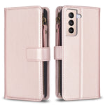 Custodia per telefono a conchiglia in pelle con portafoglio con cerniera a 9 slot per schede, For Samsung Galaxy A32 5G, For Samsung Galaxy S21 5G, For Samsung Galaxy S21+ 5G, For Samsung Galaxy S21 Ultra 5G