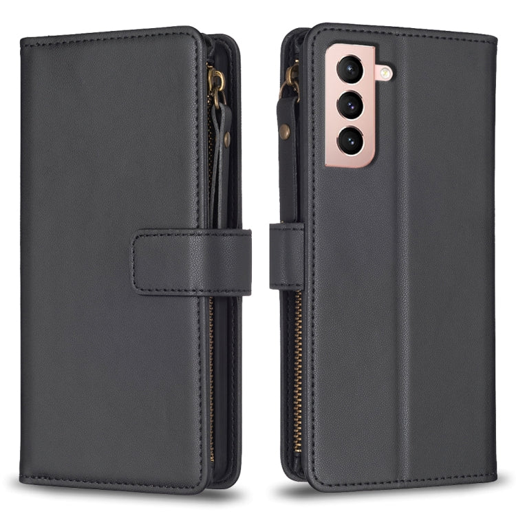 Custodia per telefono a conchiglia in pelle con portafoglio con cerniera a 9 slot per schede, For Samsung Galaxy A32 5G, For Samsung Galaxy S21 5G, For Samsung Galaxy S21+ 5G, For Samsung Galaxy S21 Ultra 5G