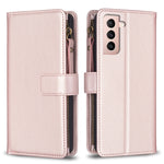 Custodia per telefono a conchiglia in pelle con portafoglio con cerniera a 9 slot per schede, For Samsung Galaxy A32 5G, For Samsung Galaxy S21 5G, For Samsung Galaxy S21+ 5G, For Samsung Galaxy S21 Ultra 5G