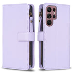Custodia per telefono a conchiglia in pelle con portafoglio con cerniera a 9 slot per schede, For Samsung Galaxy A73 5G, For Samsung Galaxy A33, For Samsung Galaxy A13, For Samsung Galaxy S22 Ultra 5G
