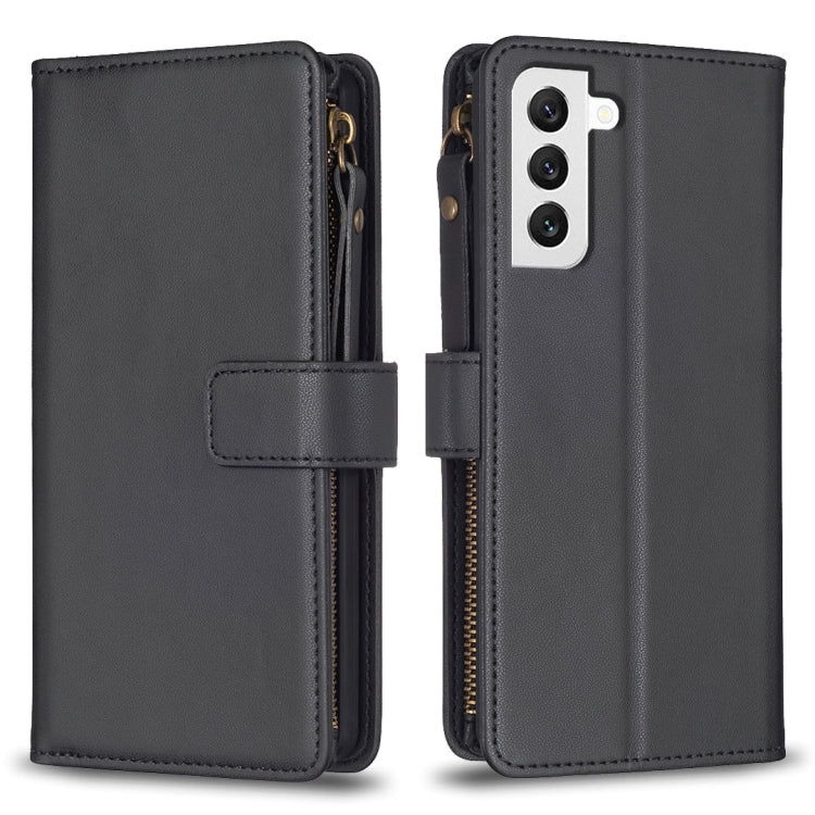 Custodia per telefono a conchiglia in pelle con portafoglio con cerniera a 9 slot per schede, For Samsung Galaxy S22+ 5G, For Samsung Galaxy S22 5G, For Samsung Galaxy A03s, For Samsung Galaxy A41
