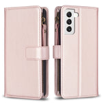 Custodia per telefono a conchiglia in pelle con portafoglio con cerniera a 9 slot per schede, For Samsung Galaxy S22+ 5G, For Samsung Galaxy S22 5G, For Samsung Galaxy A03s, For Samsung Galaxy A41