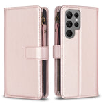 Custodia per telefono a conchiglia in pelle con portafoglio con cerniera a 9 slot per schede, For Samsung Galaxy A54 5G, For Samsung Galaxy S23 Ultra 5G, For Samsung Galaxy S23 5G, For Samsung Galaxy S20 FE