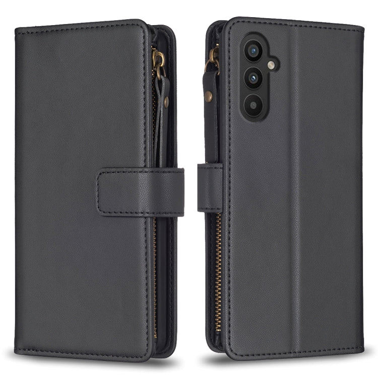 Custodia per telefono a conchiglia in pelle con portafoglio con cerniera a 9 slot per schede, For Samsung Galaxy A24 4G, For Samsung Galaxy A25 5G, For Samsung Galaxy M34 5G, For Samsung Galaxy A15