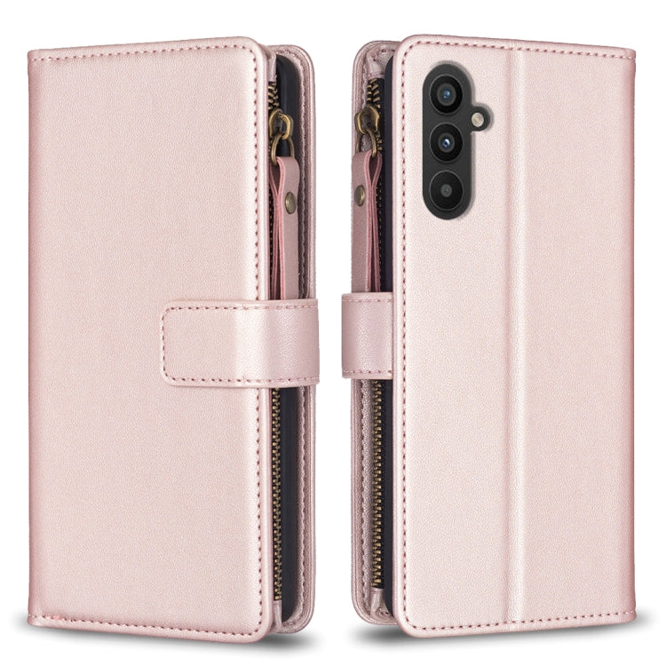 Custodia per telefono a conchiglia in pelle con portafoglio con cerniera a 9 slot per schede, For Samsung Galaxy A24 4G, For Samsung Galaxy A25 5G, For Samsung Galaxy M34 5G, For Samsung Galaxy A15