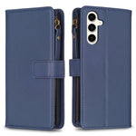 Custodia per telefono a conchiglia in pelle con portafoglio con cerniera a 9 slot per schede, For Samsung Galaxy S23 FE 5G, For Samsung Galaxy S24+ 5G, For Samsung Galaxy A34 5G, For Samsung Galaxy S24 5G
