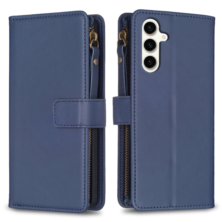 Custodia per telefono a conchiglia in pelle con portafoglio con cerniera a 9 slot per schede, For Samsung Galaxy S23 FE 5G, For Samsung Galaxy S24+ 5G, For Samsung Galaxy A34 5G, For Samsung Galaxy S24 5G