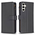 Custodia per telefono a conchiglia in pelle con portafoglio con cerniera a 9 slot per schede, For Samsung Galaxy S23 FE 5G, For Samsung Galaxy S24+ 5G, For Samsung Galaxy A34 5G, For Samsung Galaxy S24 5G