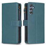 Custodia per telefono a conchiglia in pelle con portafoglio con cerniera a 9 slot per schede, For Samsung Galaxy A24 4G, For Samsung Galaxy A25 5G, For Samsung Galaxy M34 5G, For Samsung Galaxy A15