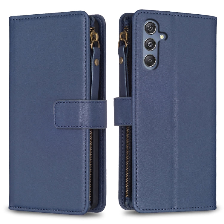 Custodia per telefono a conchiglia in pelle con portafoglio con cerniera a 9 slot per schede, For Samsung Galaxy A24 4G, For Samsung Galaxy A25 5G, For Samsung Galaxy M34 5G, For Samsung Galaxy A15