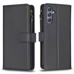 Custodia per telefono a conchiglia in pelle con portafoglio con cerniera a 9 slot per schede, For Samsung Galaxy A24 4G, For Samsung Galaxy A25 5G, For Samsung Galaxy M34 5G, For Samsung Galaxy A15