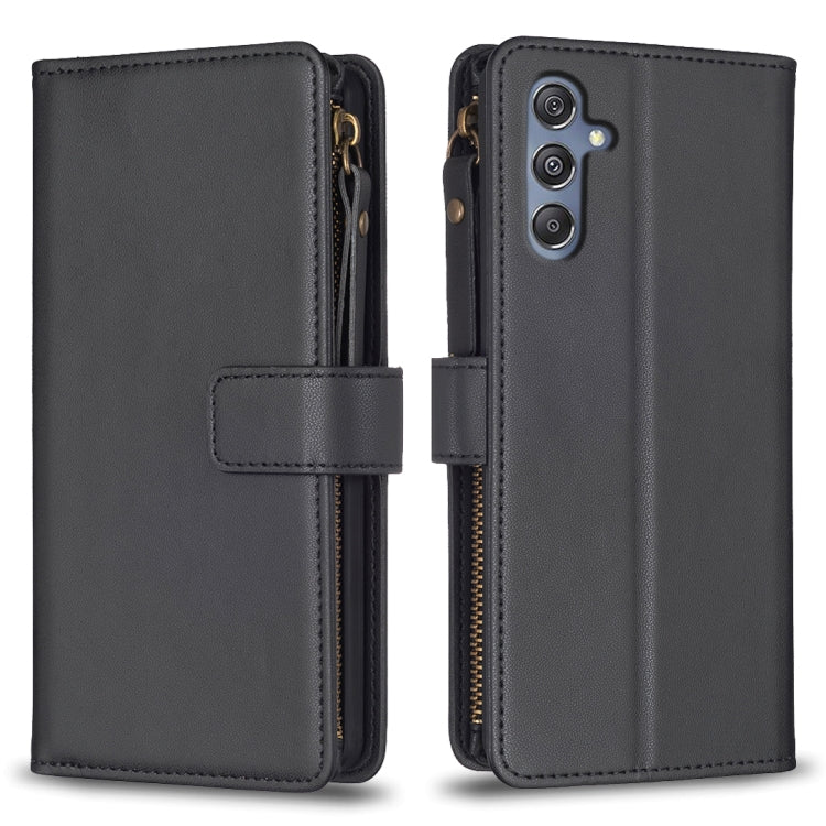 Custodia per telefono a conchiglia in pelle con portafoglio con cerniera a 9 slot per schede, For Samsung Galaxy A24 4G, For Samsung Galaxy A25 5G, For Samsung Galaxy M34 5G, For Samsung Galaxy A15