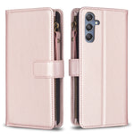 Custodia per telefono a conchiglia in pelle con portafoglio con cerniera a 9 slot per schede, For Samsung Galaxy A24 4G, For Samsung Galaxy A25 5G, For Samsung Galaxy M34 5G, For Samsung Galaxy A15