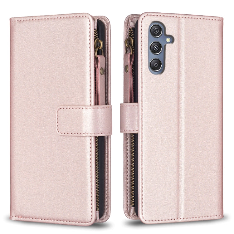 Custodia per telefono a conchiglia in pelle con portafoglio con cerniera a 9 slot per schede, For Samsung Galaxy A24 4G, For Samsung Galaxy A25 5G, For Samsung Galaxy M34 5G, For Samsung Galaxy A15